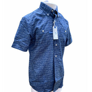 NWT!  Southern Tide Seven Seas Blue Short-Sleeve Cast Off Dock Shirt